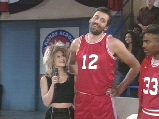 Kelly with Vlade Divac